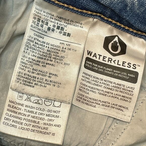 ~ Levi's Premium 721 High Rise Skinny sz 28 Cut-Off Jean Shorts Light/Med Wash - Picture 15 of 15